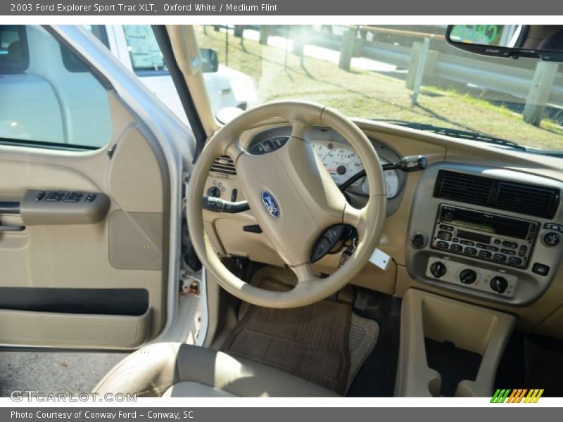 Oxford White / Medium Flint 2003 Ford Explorer Sport Trac XLT