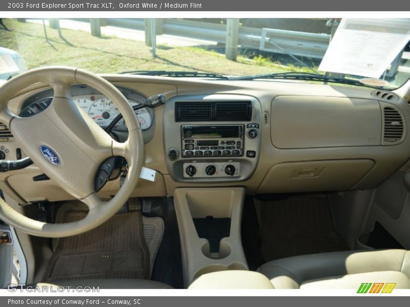 Oxford White / Medium Flint 2003 Ford Explorer Sport Trac XLT