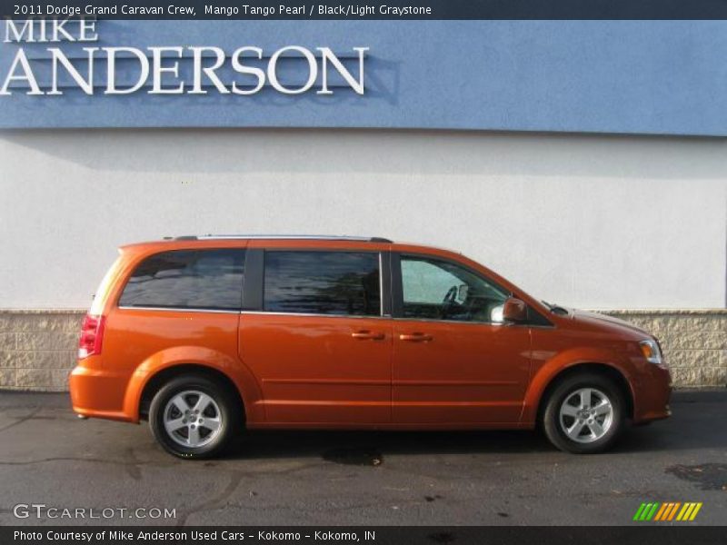 Mango Tango Pearl / Black/Light Graystone 2011 Dodge Grand Caravan Crew