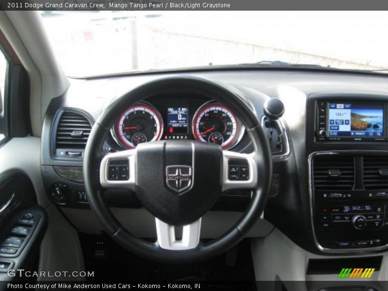 Mango Tango Pearl / Black/Light Graystone 2011 Dodge Grand Caravan Crew