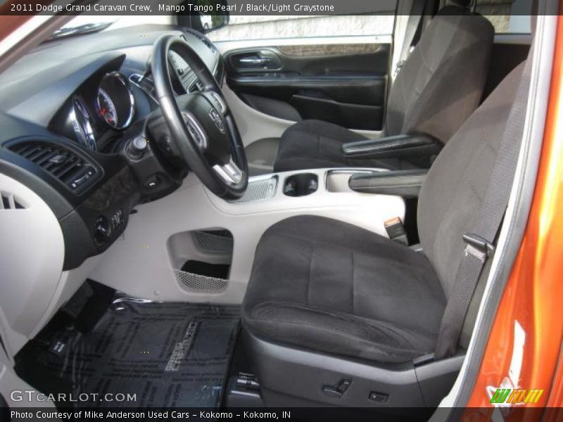 Mango Tango Pearl / Black/Light Graystone 2011 Dodge Grand Caravan Crew