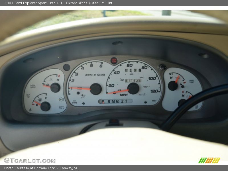 Oxford White / Medium Flint 2003 Ford Explorer Sport Trac XLT