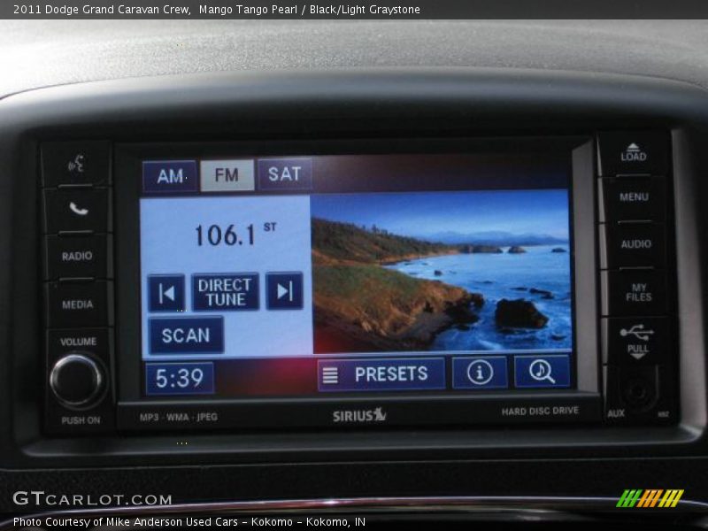 Mango Tango Pearl / Black/Light Graystone 2011 Dodge Grand Caravan Crew