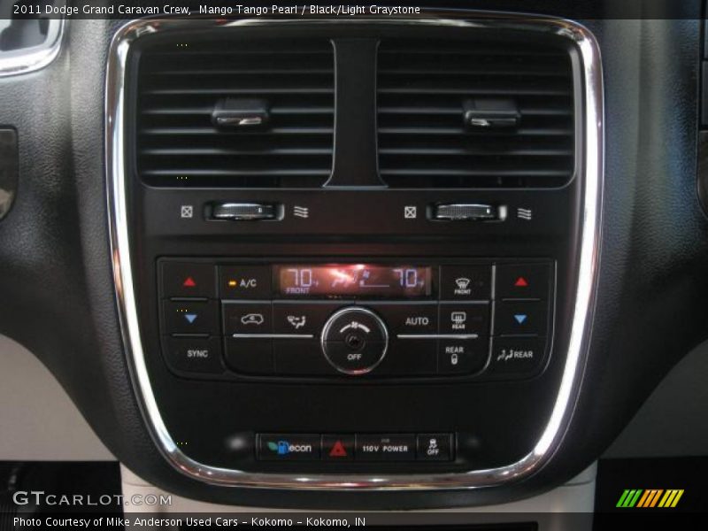 Mango Tango Pearl / Black/Light Graystone 2011 Dodge Grand Caravan Crew