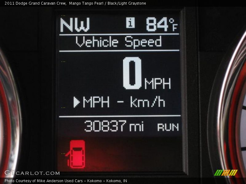Mango Tango Pearl / Black/Light Graystone 2011 Dodge Grand Caravan Crew