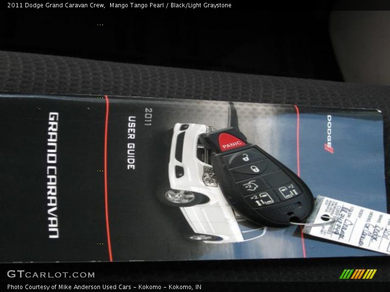 Mango Tango Pearl / Black/Light Graystone 2011 Dodge Grand Caravan Crew