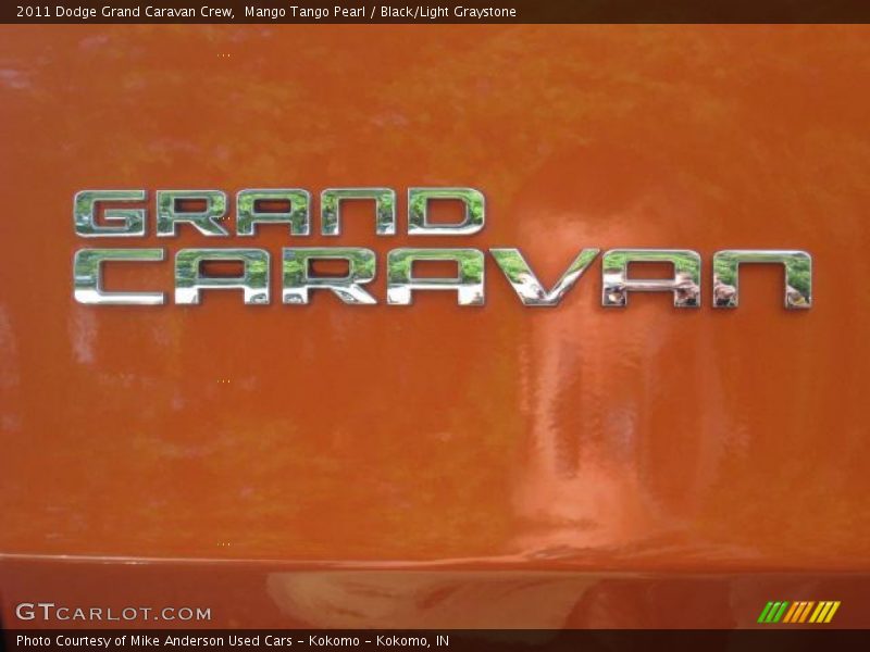 Mango Tango Pearl / Black/Light Graystone 2011 Dodge Grand Caravan Crew