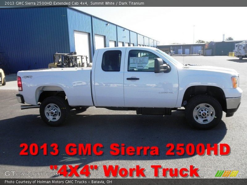 Summit White / Dark Titanium 2013 GMC Sierra 2500HD Extended Cab 4x4