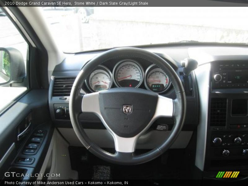 Stone White / Dark Slate Gray/Light Shale 2010 Dodge Grand Caravan SE Hero