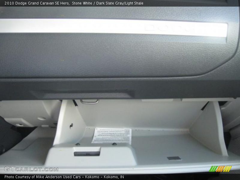 Stone White / Dark Slate Gray/Light Shale 2010 Dodge Grand Caravan SE Hero