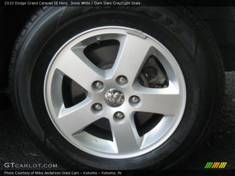 Stone White / Dark Slate Gray/Light Shale 2010 Dodge Grand Caravan SE Hero