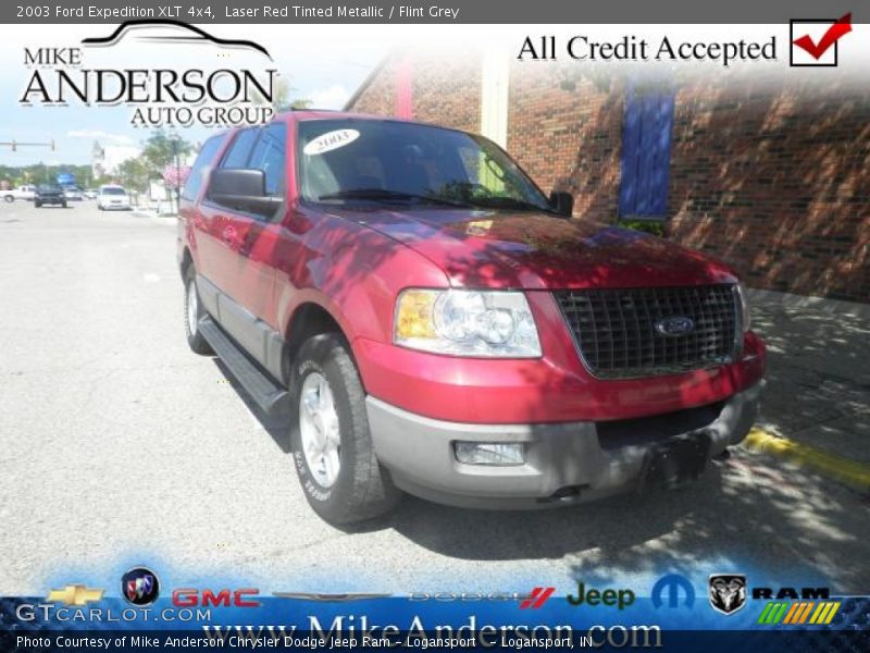 Laser Red Tinted Metallic / Flint Grey 2003 Ford Expedition XLT 4x4