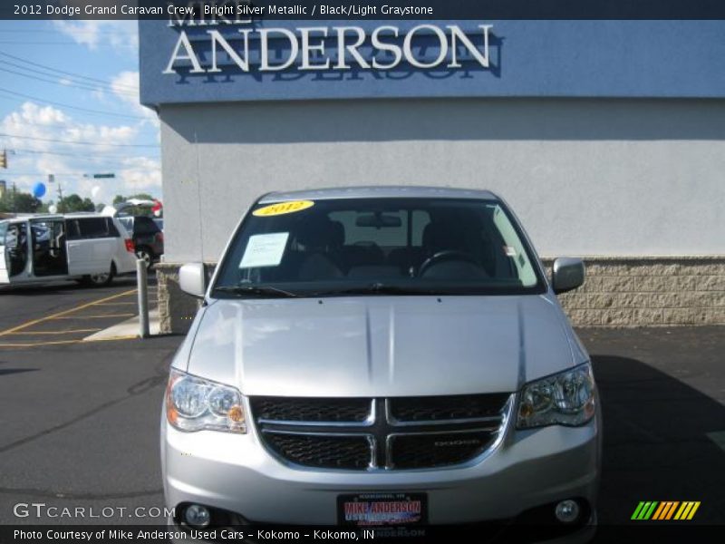 Bright Silver Metallic / Black/Light Graystone 2012 Dodge Grand Caravan Crew