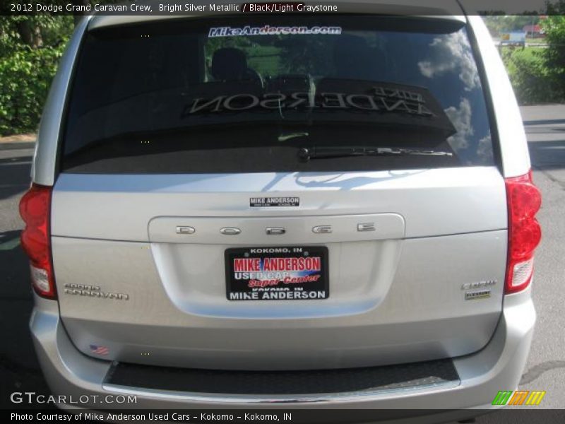 Bright Silver Metallic / Black/Light Graystone 2012 Dodge Grand Caravan Crew