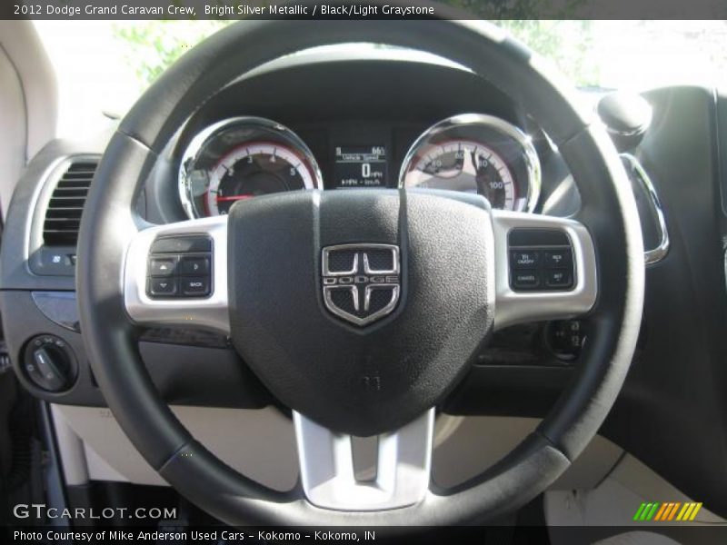 Bright Silver Metallic / Black/Light Graystone 2012 Dodge Grand Caravan Crew