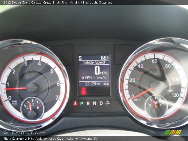 Bright Silver Metallic / Black/Light Graystone 2012 Dodge Grand Caravan Crew
