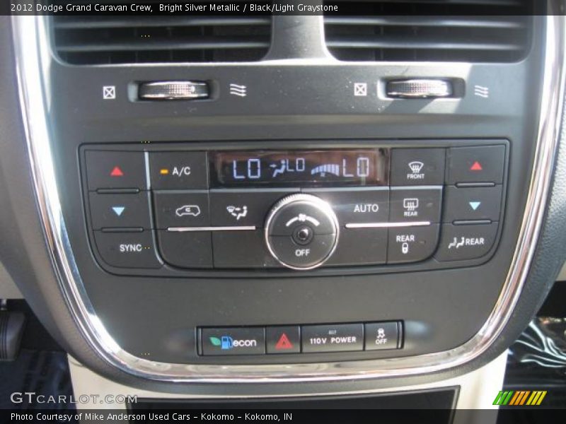 Bright Silver Metallic / Black/Light Graystone 2012 Dodge Grand Caravan Crew