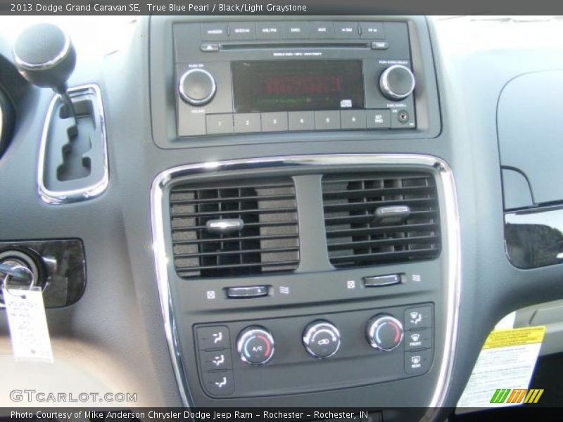True Blue Pearl / Black/Light Graystone 2013 Dodge Grand Caravan SE