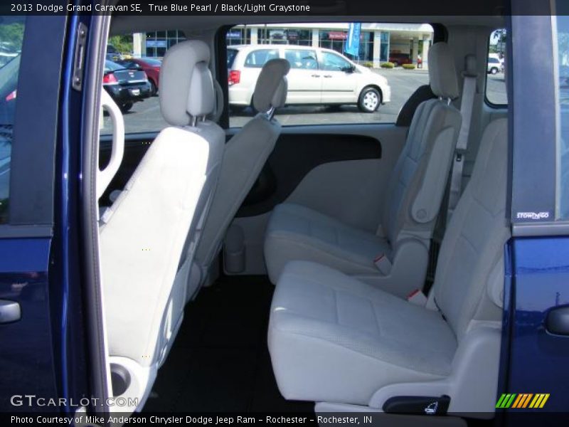 True Blue Pearl / Black/Light Graystone 2013 Dodge Grand Caravan SE