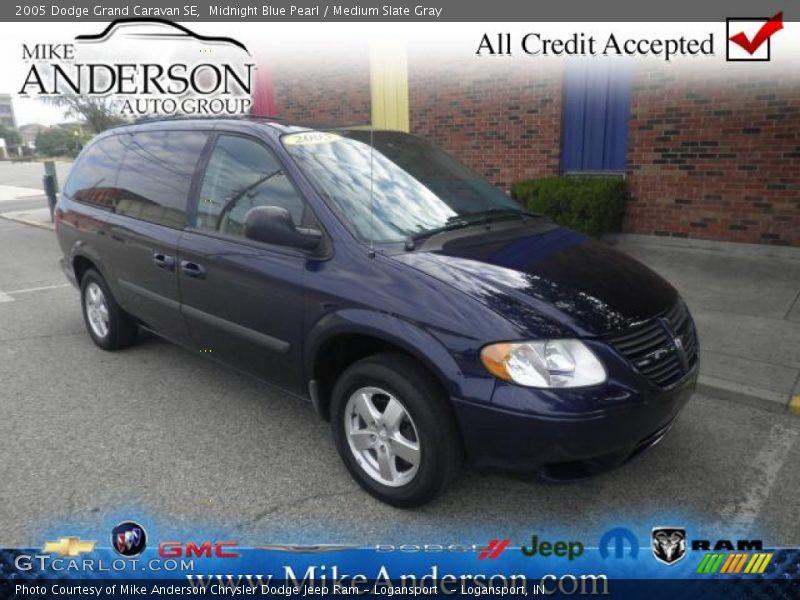 Midnight Blue Pearl / Medium Slate Gray 2005 Dodge Grand Caravan SE