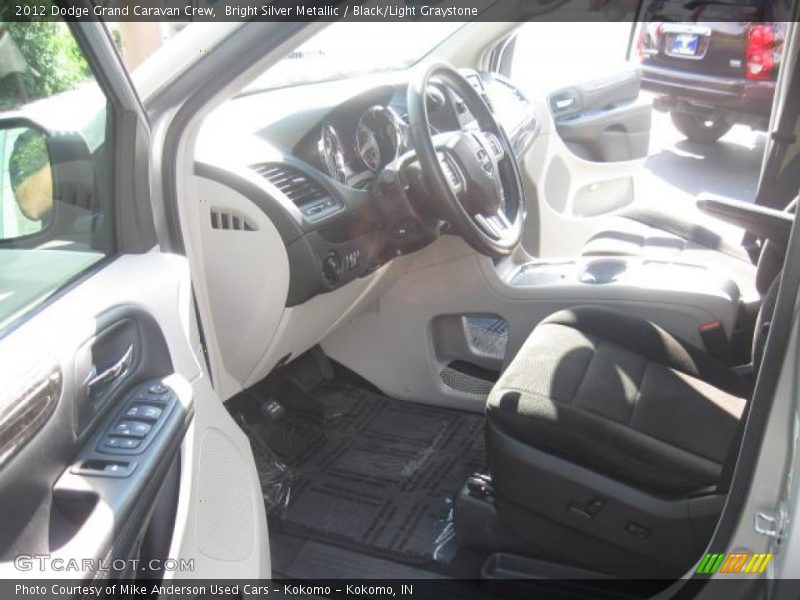 Bright Silver Metallic / Black/Light Graystone 2012 Dodge Grand Caravan Crew