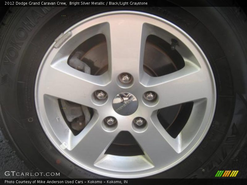 Bright Silver Metallic / Black/Light Graystone 2012 Dodge Grand Caravan Crew