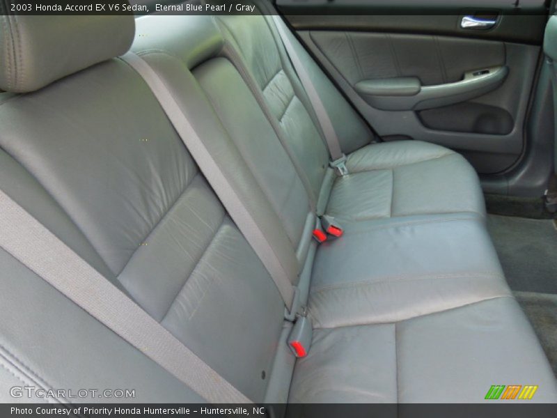 Eternal Blue Pearl / Gray 2003 Honda Accord EX V6 Sedan
