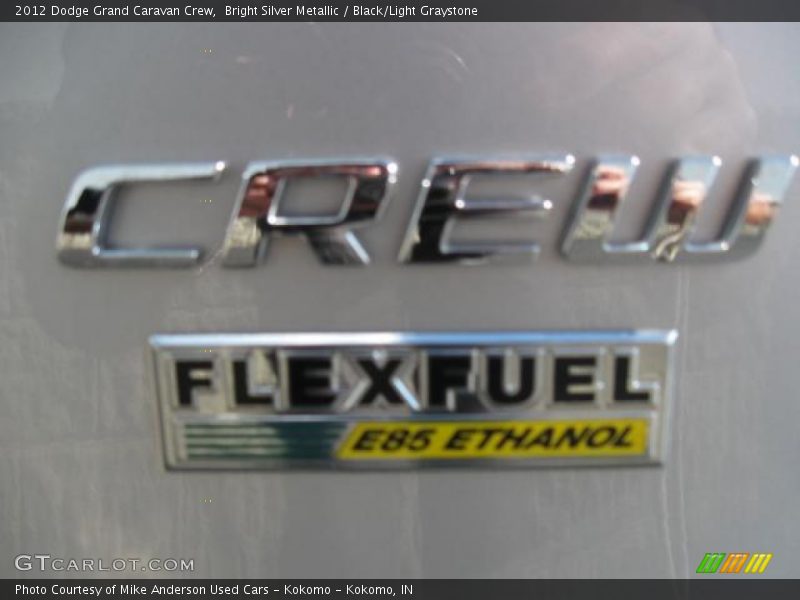 Bright Silver Metallic / Black/Light Graystone 2012 Dodge Grand Caravan Crew