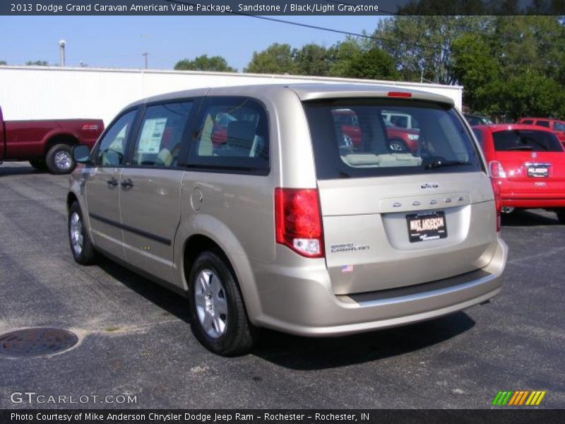 Sandstone / Black/Light Graystone 2013 Dodge Grand Caravan American Value Package