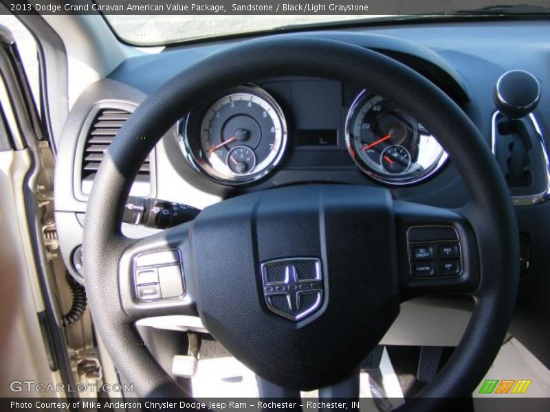 Sandstone / Black/Light Graystone 2013 Dodge Grand Caravan American Value Package
