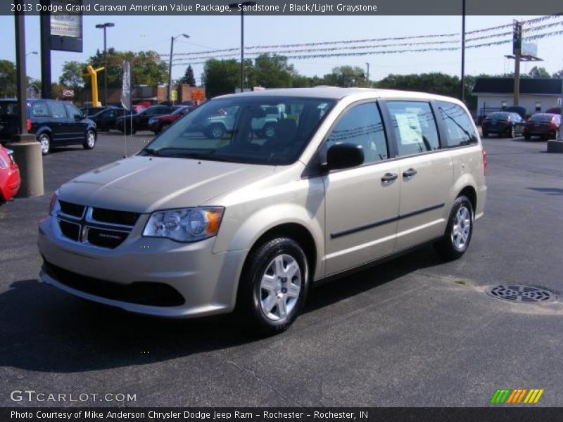 Sandstone / Black/Light Graystone 2013 Dodge Grand Caravan American Value Package