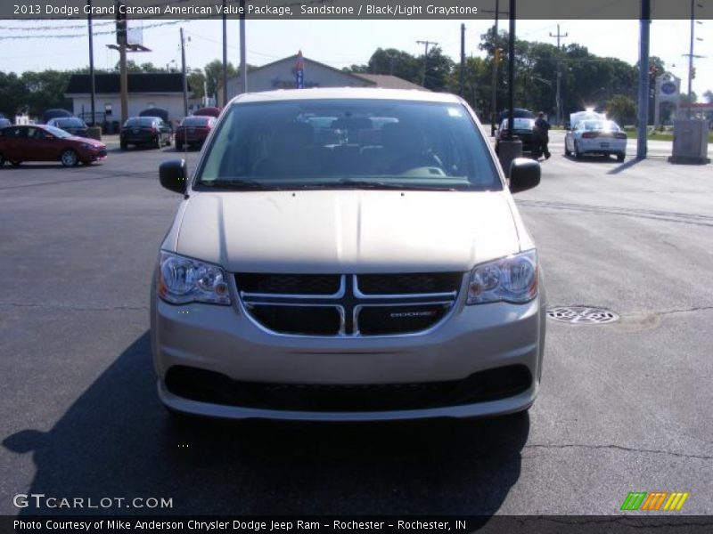 Sandstone / Black/Light Graystone 2013 Dodge Grand Caravan American Value Package