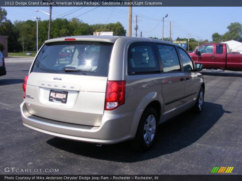 Sandstone / Black/Light Graystone 2013 Dodge Grand Caravan American Value Package