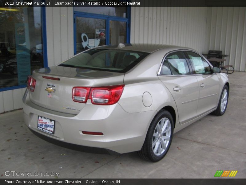 Champagne Silver Metallic / Cocoa/Light Neutral 2013 Chevrolet Malibu LT