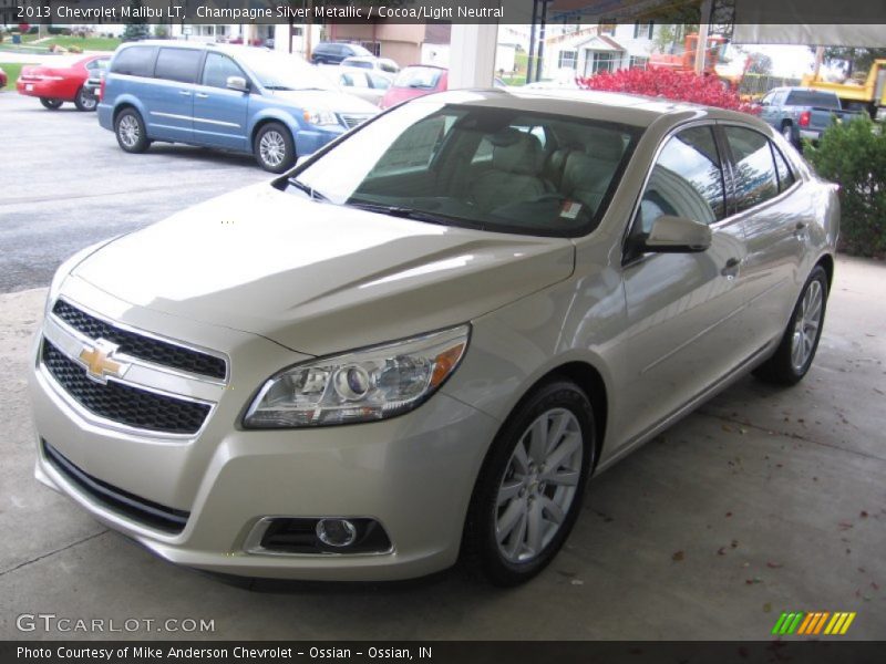 Champagne Silver Metallic / Cocoa/Light Neutral 2013 Chevrolet Malibu LT