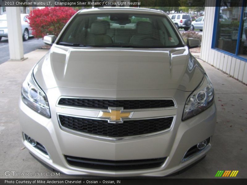 Champagne Silver Metallic / Cocoa/Light Neutral 2013 Chevrolet Malibu LT