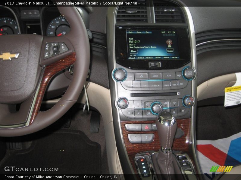 Champagne Silver Metallic / Cocoa/Light Neutral 2013 Chevrolet Malibu LT