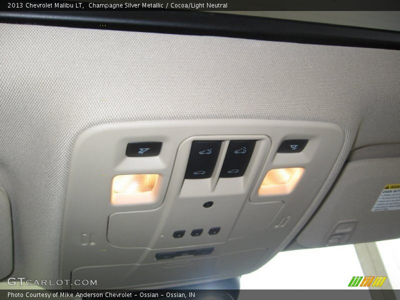 Champagne Silver Metallic / Cocoa/Light Neutral 2013 Chevrolet Malibu LT