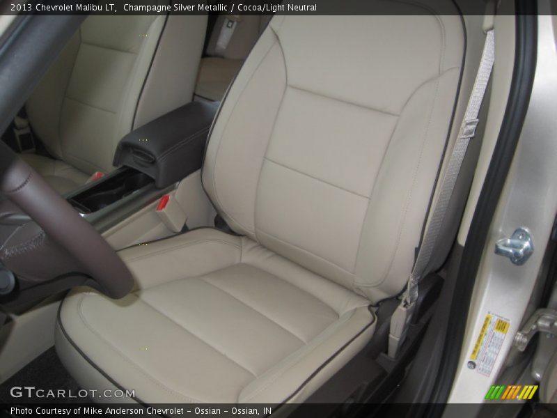 Champagne Silver Metallic / Cocoa/Light Neutral 2013 Chevrolet Malibu LT