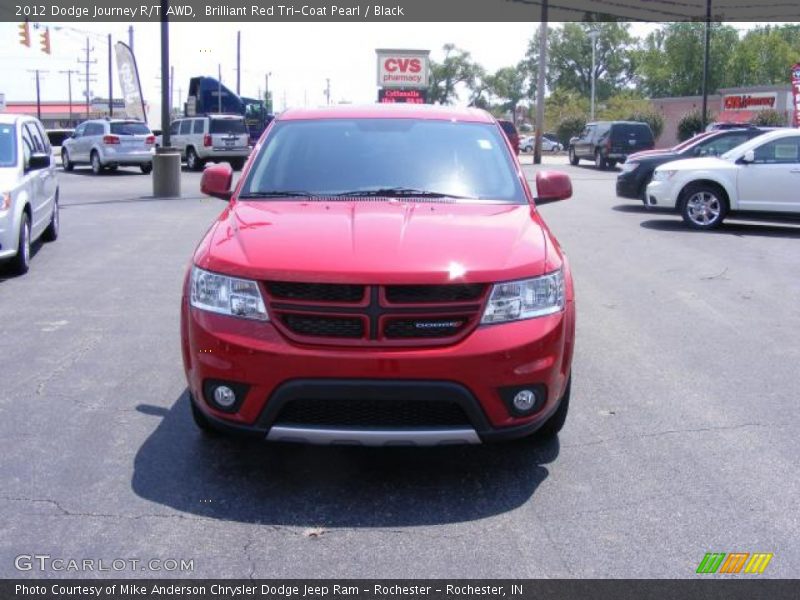 Brilliant Red Tri-Coat Pearl / Black 2012 Dodge Journey R/T AWD