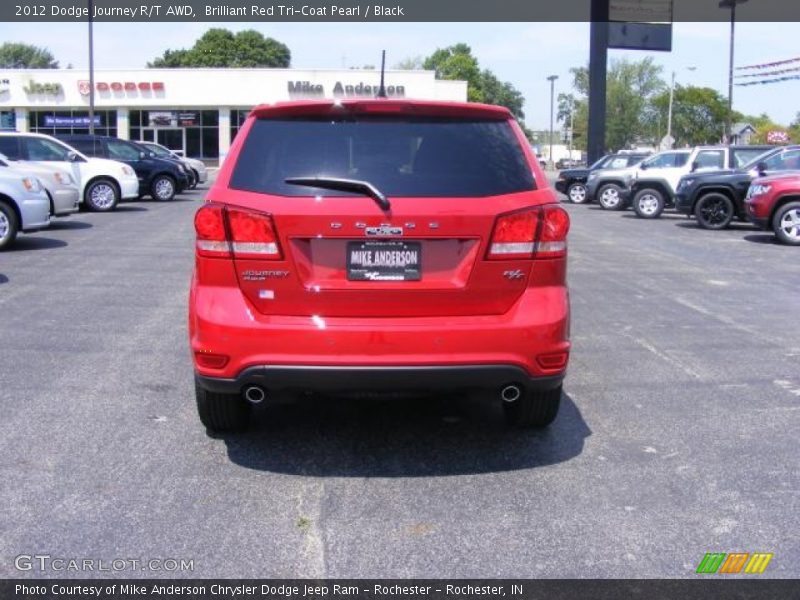 Brilliant Red Tri-Coat Pearl / Black 2012 Dodge Journey R/T AWD