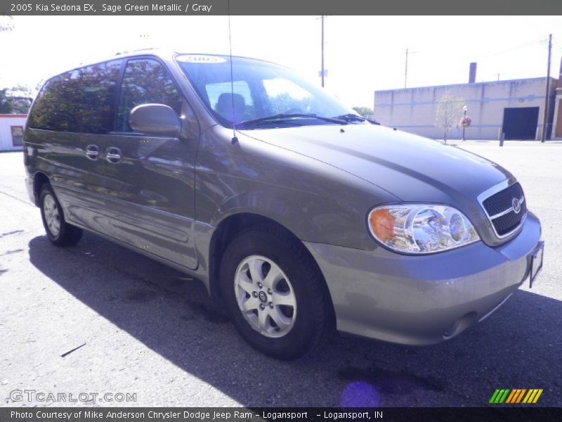 Sage Green Metallic / Gray 2005 Kia Sedona EX