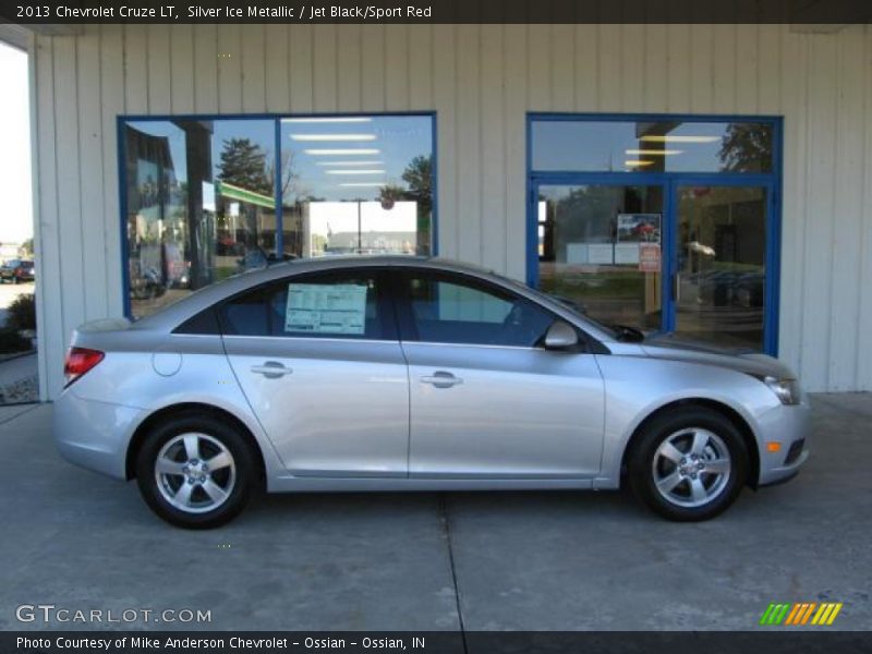 Silver Ice Metallic / Jet Black/Sport Red 2013 Chevrolet Cruze LT