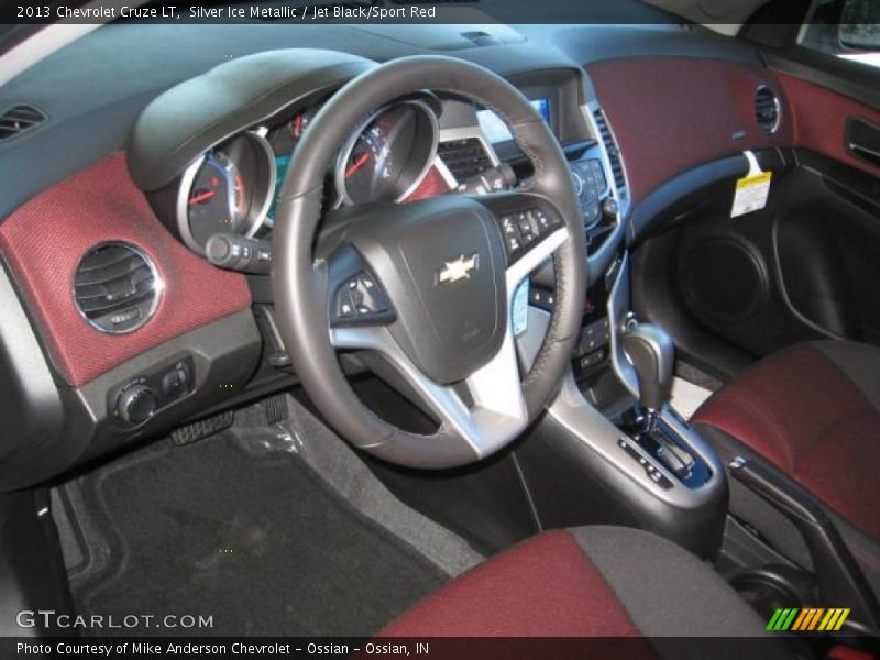 Silver Ice Metallic / Jet Black/Sport Red 2013 Chevrolet Cruze LT