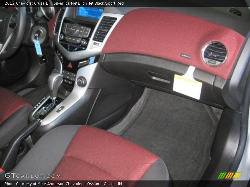 Silver Ice Metallic / Jet Black/Sport Red 2013 Chevrolet Cruze LT