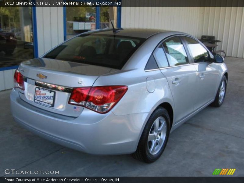 Silver Ice Metallic / Jet Black/Sport Red 2013 Chevrolet Cruze LT