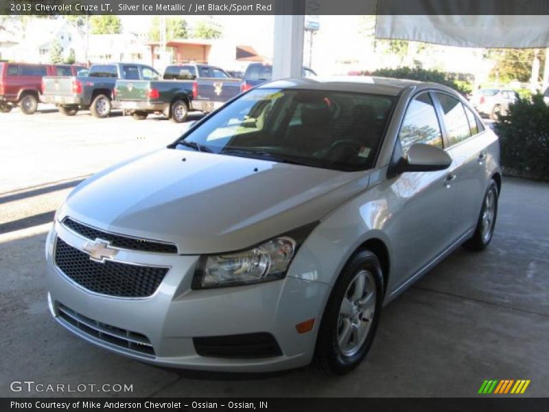 Silver Ice Metallic / Jet Black/Sport Red 2013 Chevrolet Cruze LT