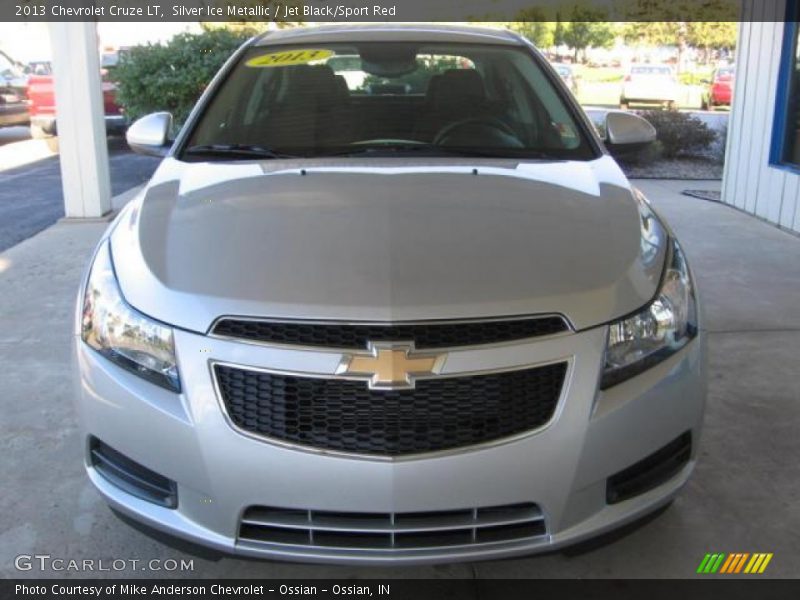Silver Ice Metallic / Jet Black/Sport Red 2013 Chevrolet Cruze LT