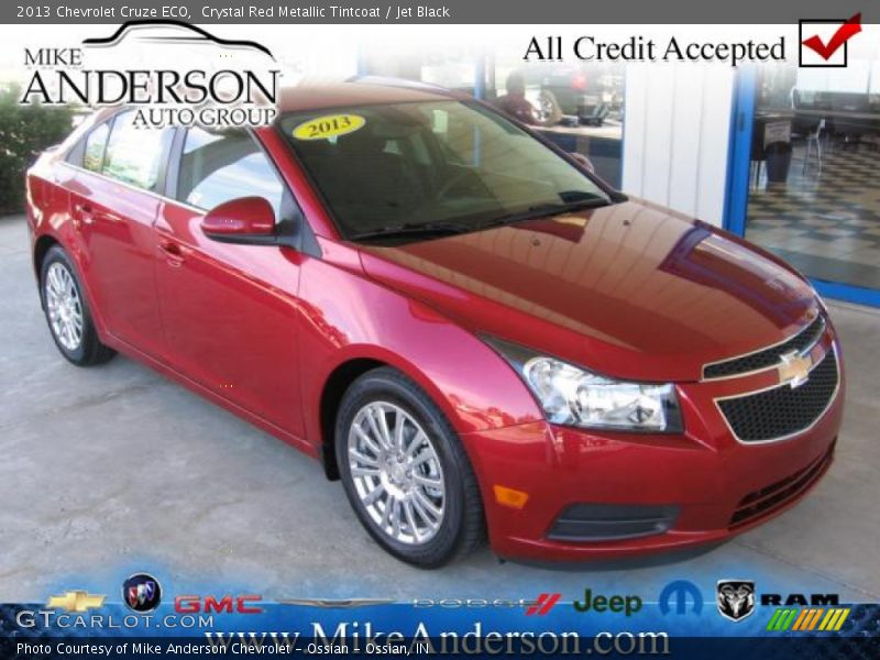 Crystal Red Metallic Tintcoat / Jet Black 2013 Chevrolet Cruze ECO
