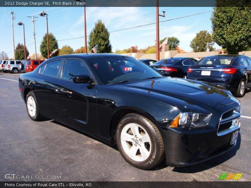 Pitch Black / Black 2012 Dodge Charger SE